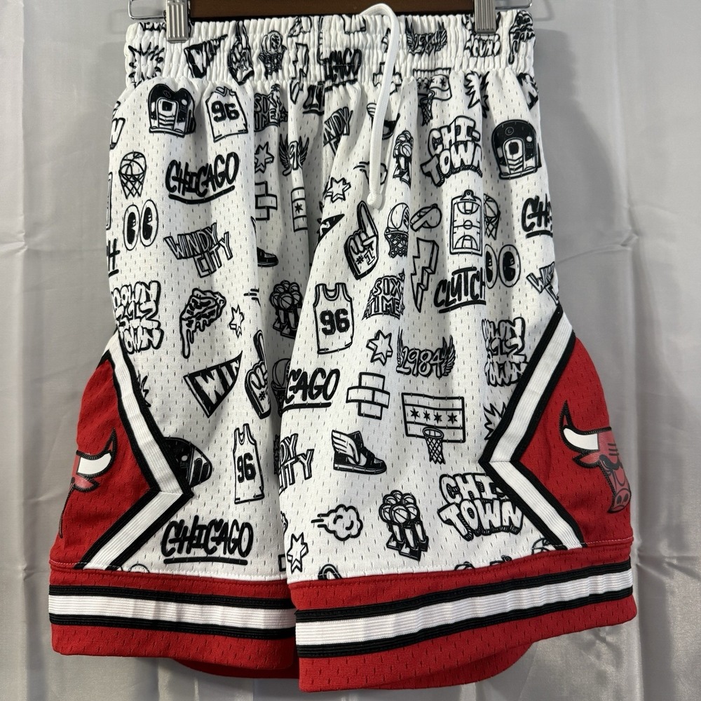 Chicago Bulls Mitchell Ness‎ M Hardwood Classics 97-98 Doodle Swingman Shorts
